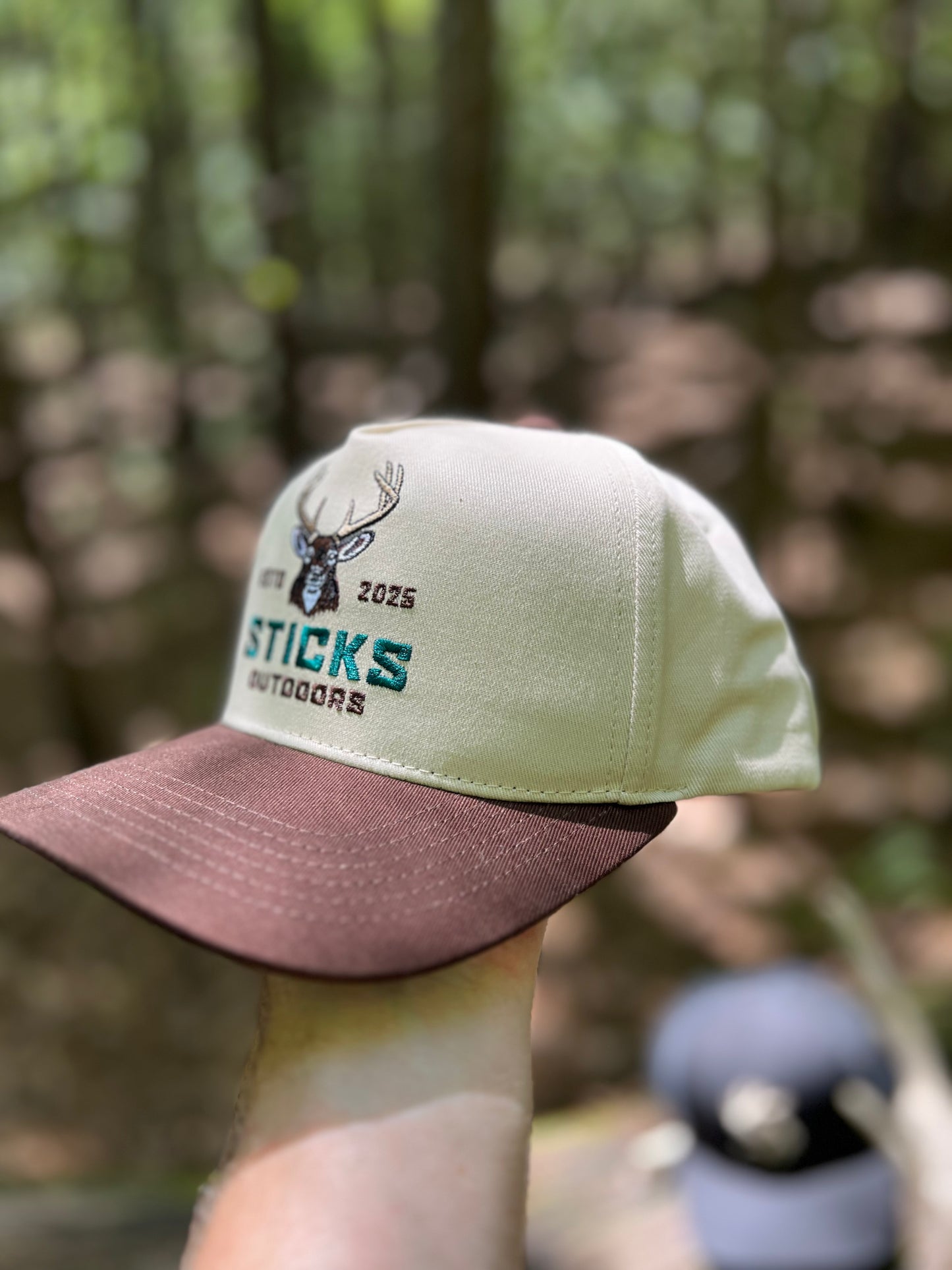 Sticks Cream/Dark Brown Deer Hat